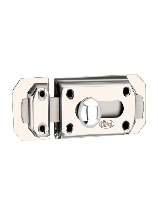 Chitra Stainless Steel Long Latch - Bathroom Tower Bolt 4" Window Latch (Pack of 2, Silver) - Image 5